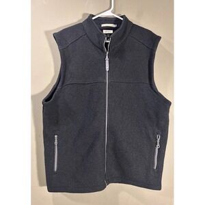 IBEX Australian Wool Vest Mens Sz XL Black Hiking Ski Camping Outdoor Utility